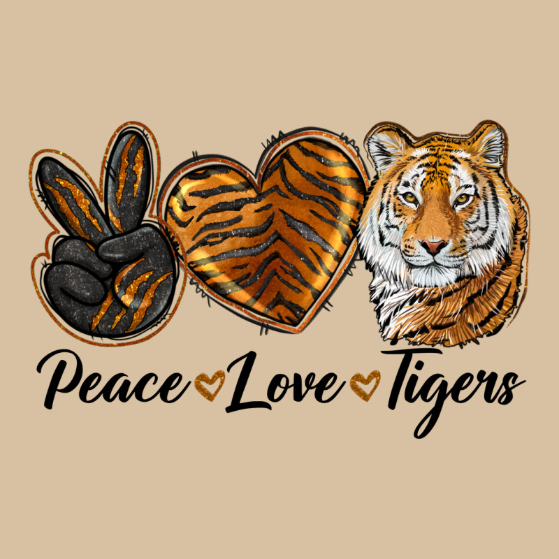 Peace Love Tigers Heavyweight Hoodie by LillyAllenDesigns | Teevron