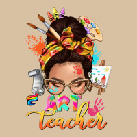 Art Teacher Messy Bun Heavyweight Hoodie | Teevron