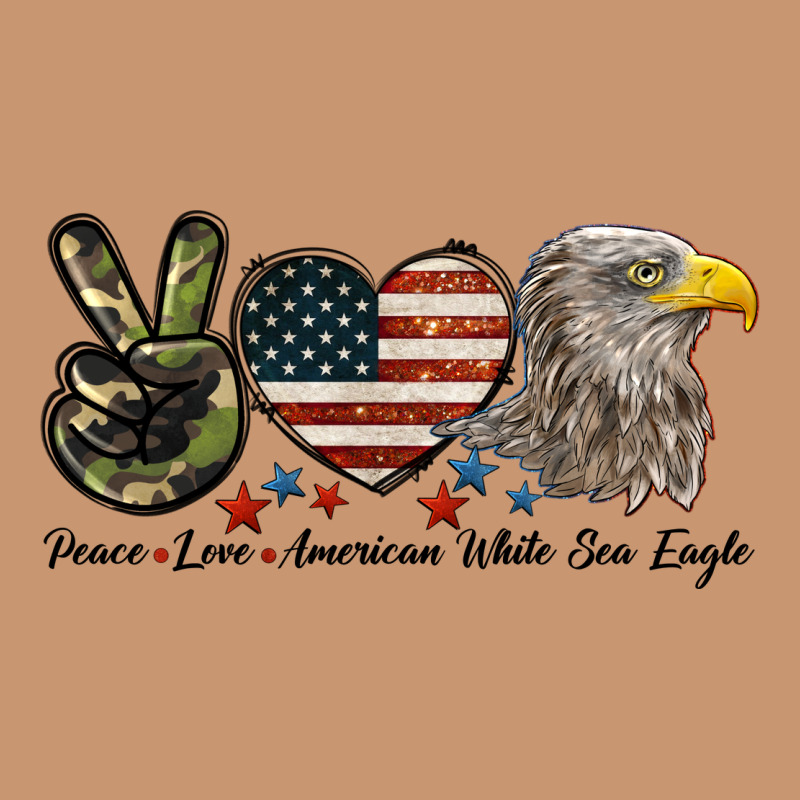 Peace Love American White Sea Eagle Heavyweight Hoodie by LillyAllenDesigns | Teevron