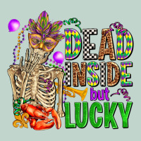 Mardi Gras Dead Inside But Lucky  With Skeleton Zipper Hoodie | Teevron