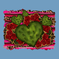Valentine Cactus Heart With Roses Urban Heavy Tee | Teevron