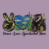 Peace Love Spectacled Bear Heavyweight Hoodie | Teevron