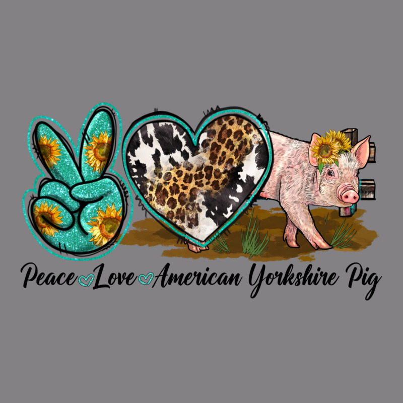 Peace Love Yorkshire Pig Heavyweight Hoodie by LillyAllenDesigns | Teevron