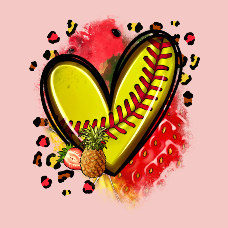 Fruits And Softball Heart Urban Heavy Tee by Zillion Design Studio | Teevron