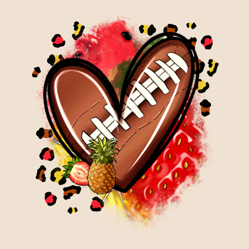 Fruits And Football Heart Urban Heavy Tee by Zillion Design Studio | Teevron