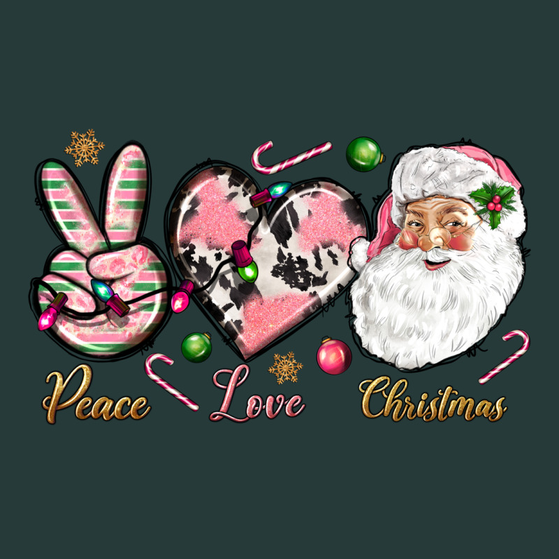 Pink Peace Love Christmas Premium Sweatshirt by NancyCooperArtShop | Teevron