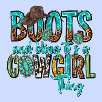 Boots And Bling Its A Cowgirl Thing Urban Heavy Tee | Teevron