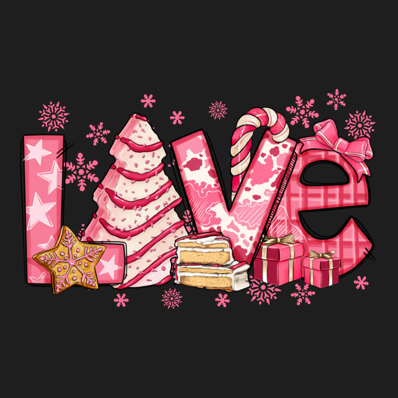 Love Pink Christmas Tree Cake Heavyweight Hoodie by Jasminsmagicworld | Teevron