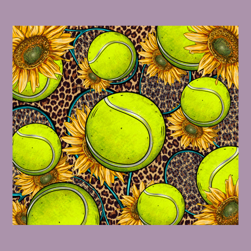 Tennis Ball With Sunflower And Racket Heavyweight Hoodie by BarkalooDesign | Teevron