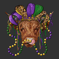 Highland Cow With Mardi Gras Hat Urban Heavy Tee | Teevron