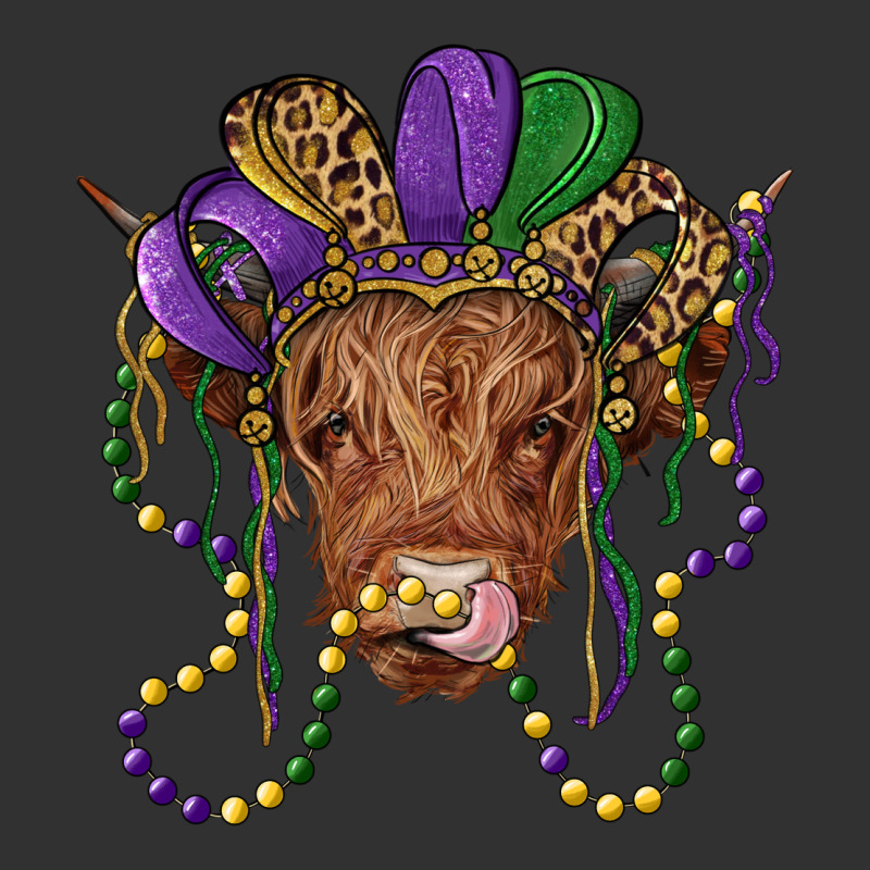 Highland Cow With Mardi Gras Hat Urban Heavy Tee by RanaPortraitStore | Teevron