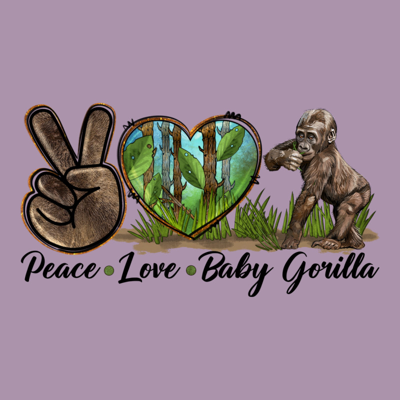 Peace Love Baby Gorilla Heavyweight Hoodie by LillyAllenDesigns | Teevron