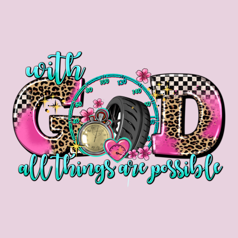 With God All Things Are Possible Race Ladies Tee by AdoDesignShop | Teevron