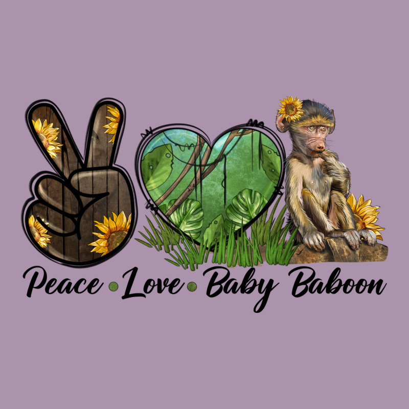 Peace Love Baby Baboon Heavyweight Hoodie by LillyAllenDesigns | Teevron