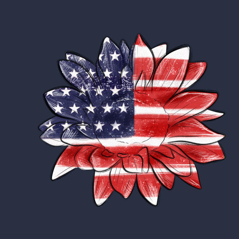 American Flag Sunflower Heavyweight Sweatshirt by MaliasSmallBusiness | Teevron