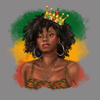 Black Queen With Juneteenth Flag Vintage Tee | Teevron