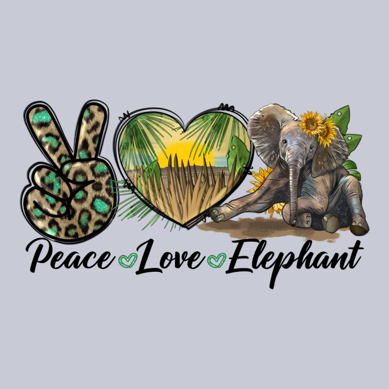 Peace Love Elephant Heavyweight Hoodie by LillyAllenDesigns | Teevron