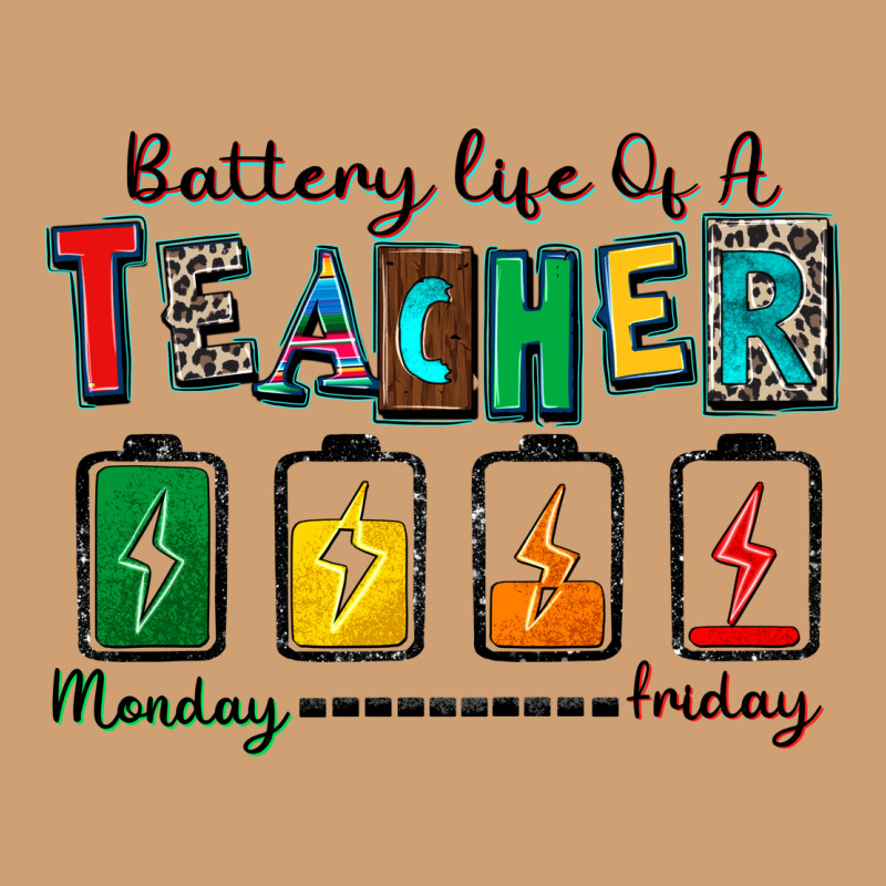 Battery Life Of A Teacher Vintage Tee by Zillion Design Studio | Teevron