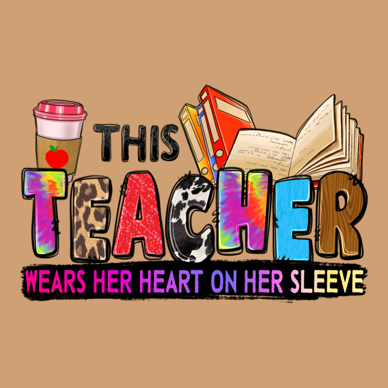This Teacher Wears Her Heart On Her Sleeve Vintage Tee by Zillion Design Studio | Teevron