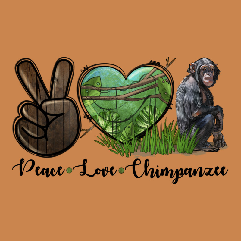 Peace Love Chimpanzee Heavyweight Hoodie by LillyAllenDesigns | Teevron
