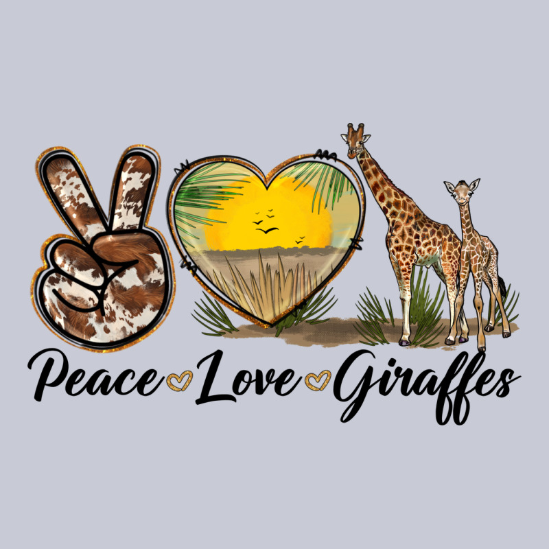 Peace Love Giraffes Heavyweight Hoodie by LillyAllenDesigns | Teevron