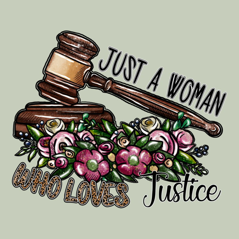 Just A Woman Who Loves Justice Long Sleeve Tee by SublimationCraftShop | Teevron