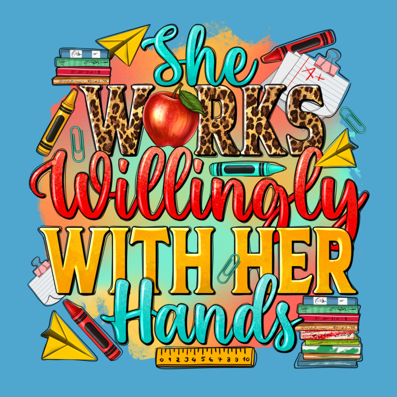 She Works Willingly With Her Hands Teacher Premium Hoodie by NancyCooperArtShop | Teevron
