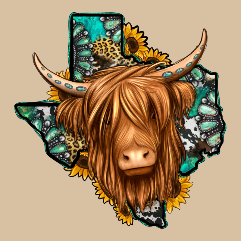Texas Map Long Haired Shaggy Cow Heavyweight Hoodie by Jasminsmagicworld | Teevron