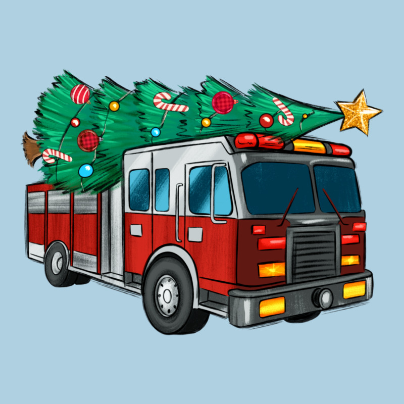 Christmas Fire Truck Premium Hoodie by MaliasSmallBusiness | Teevron