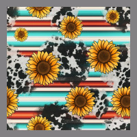 Serape Cowhide Sunflowers Seamless Pattern 12inch Heavyweight Hoodie | Teevron