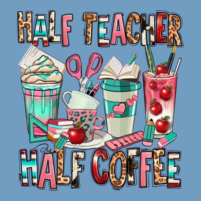 Half Teacher Half Coffee Urban Heavy Tee by texasbilliewilder | Teevron