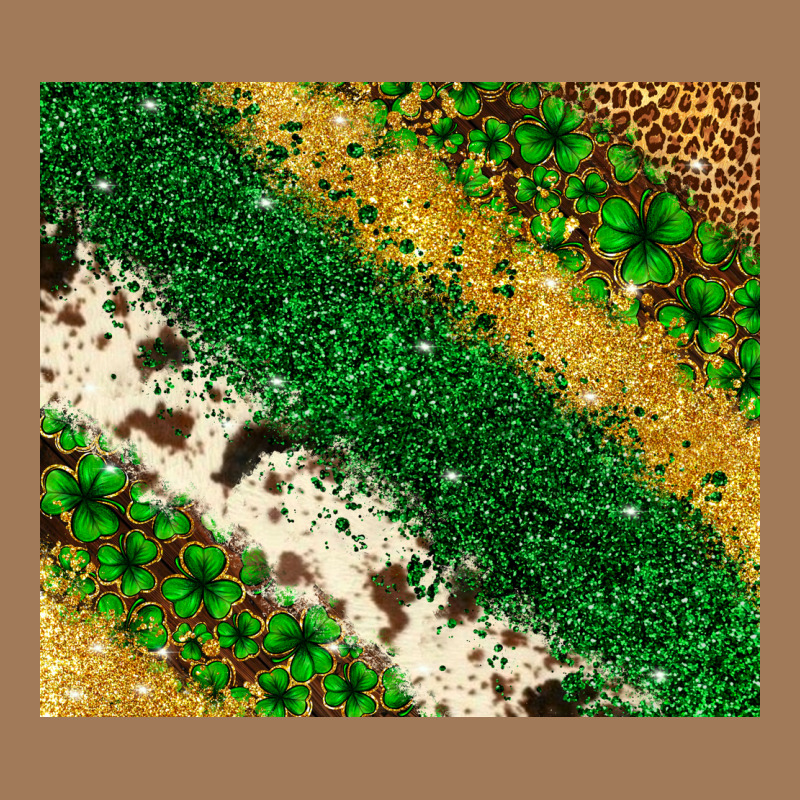 St. Patrick's Day Leopard Cowhide Glitter Tumbler Classic Tee by Neo Western | Teevron