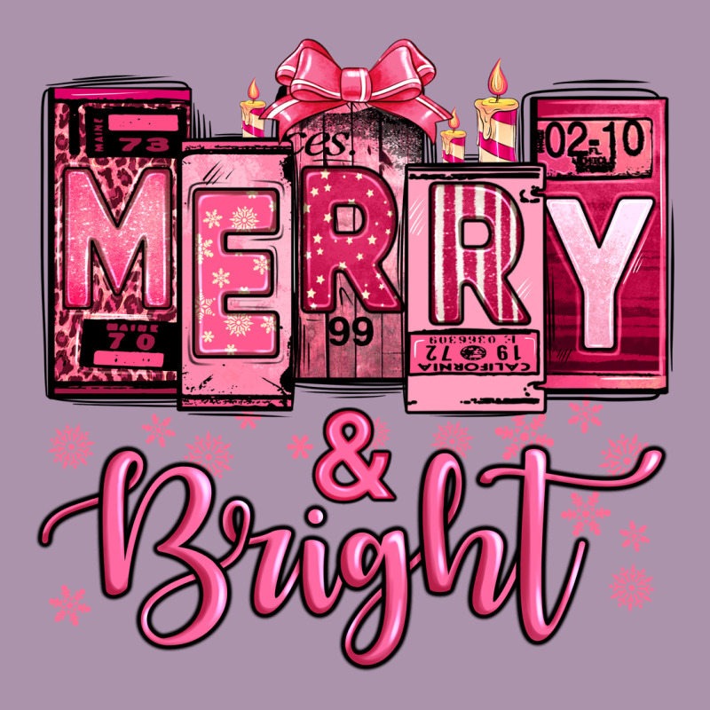 Merry And Bright Pink Christmas Heavyweight Hoodie by Jasminsmagicworld | Teevron