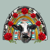 Black And White Baby Cow Floral Rose Rainbow Heavyweight Hoodie | Teevron