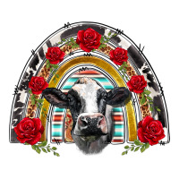 black and white baby cow floral rose rainbow | Teevron