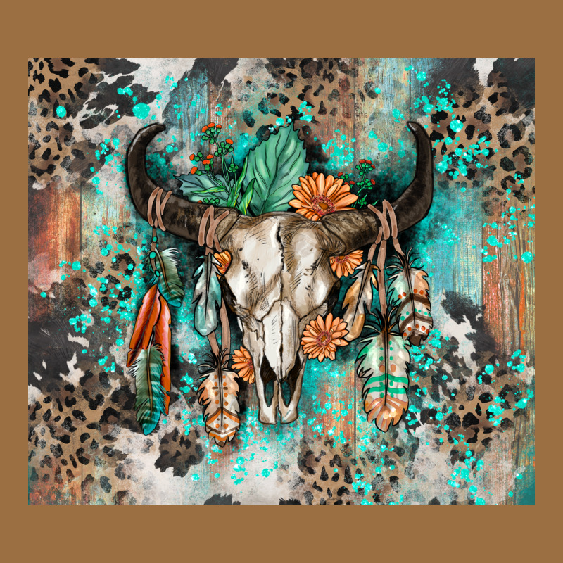 Cowhide Bull Skull Vintage Tee by Zillion Design Studio | Teevron