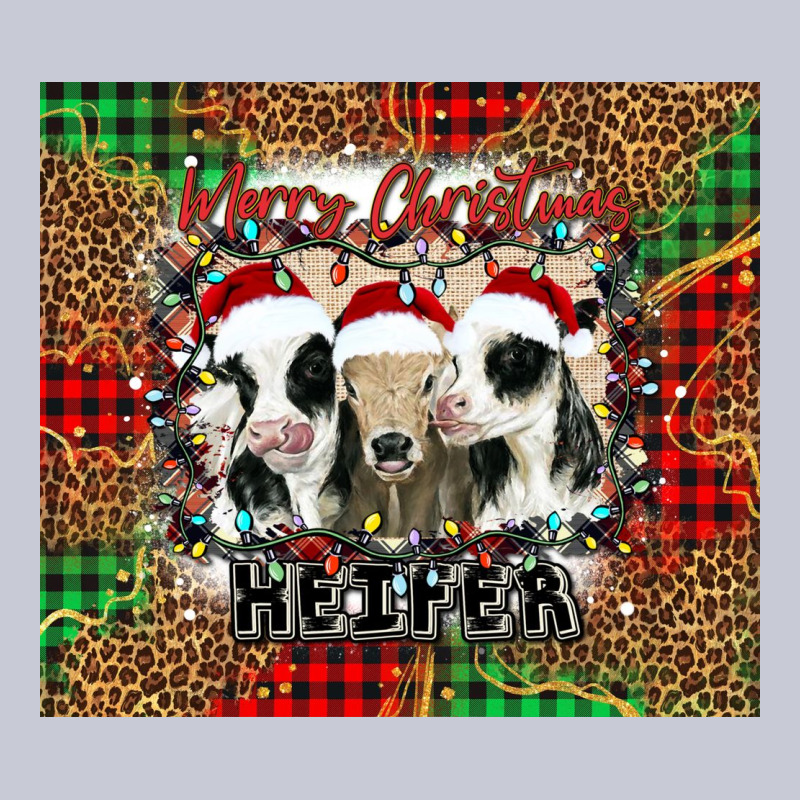 Merry Christmas Heifer Heavyweight Hoodie by Jasminsmagicworld | Teevron