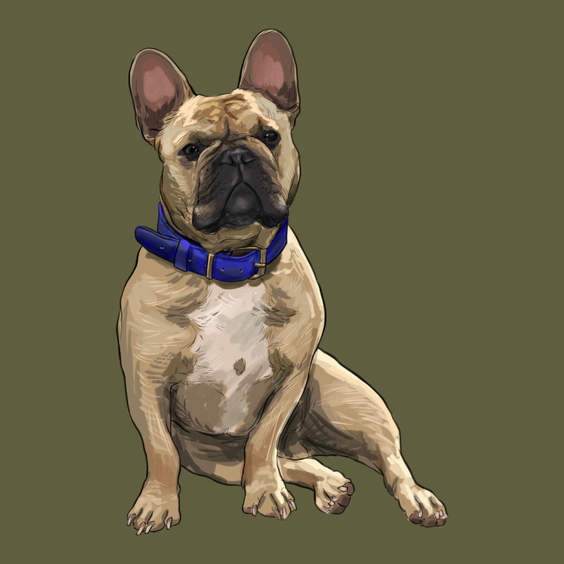 French Bulldog With Royal Blue Vintage Tee by RanaPortraitStore | Teevron