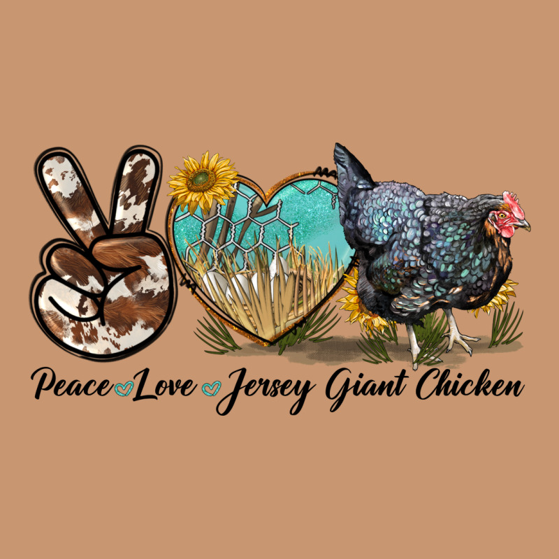 Peace Love Jersey Giant Chicken Heavyweight Hoodie by LillyAllenDesigns | Teevron