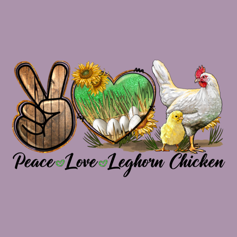 Peace Love Leghorn Chicken Heavyweight Hoodie by LillyAllenDesigns | Teevron
