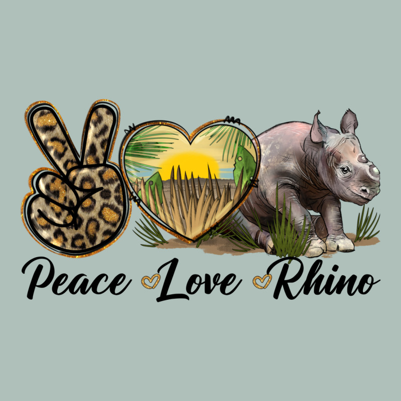 Peace Love Rhino Heavyweight Hoodie by LillyAllenDesigns | Teevron