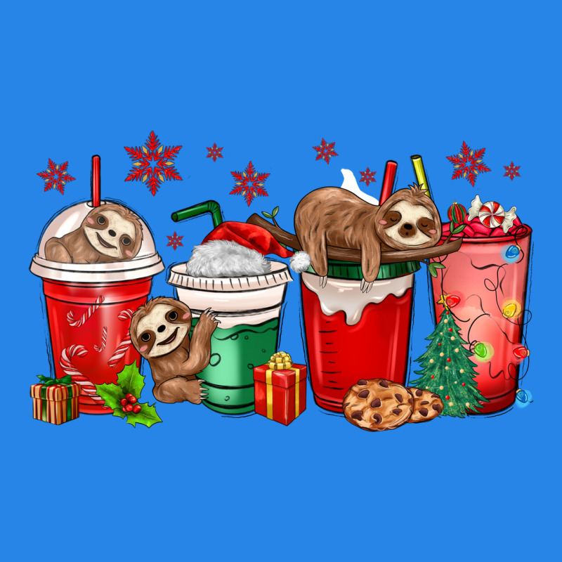 Christmas Sloth Coffee Cups Premium Hoodie by MaliasSmallBusiness | Teevron