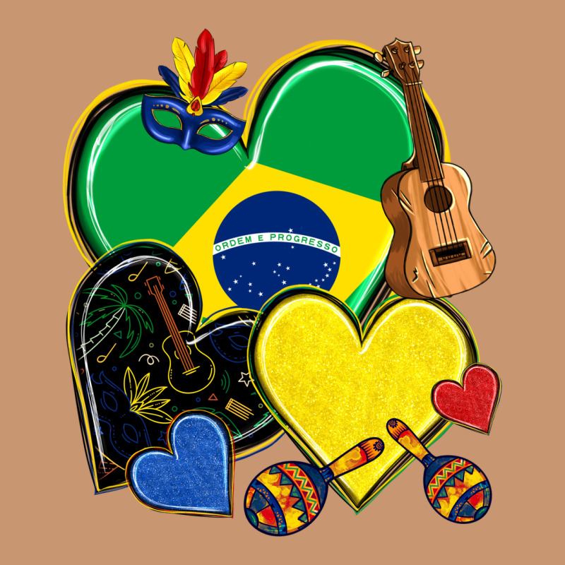 Brazil Hearts Heavyweight Hoodie by NancyCooperArtShop | Teevron