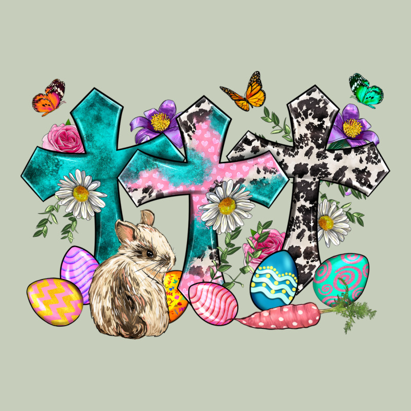 Western Rabbit With Cross And Flowers Long Sleeve Tee by Neo Western | Teevron