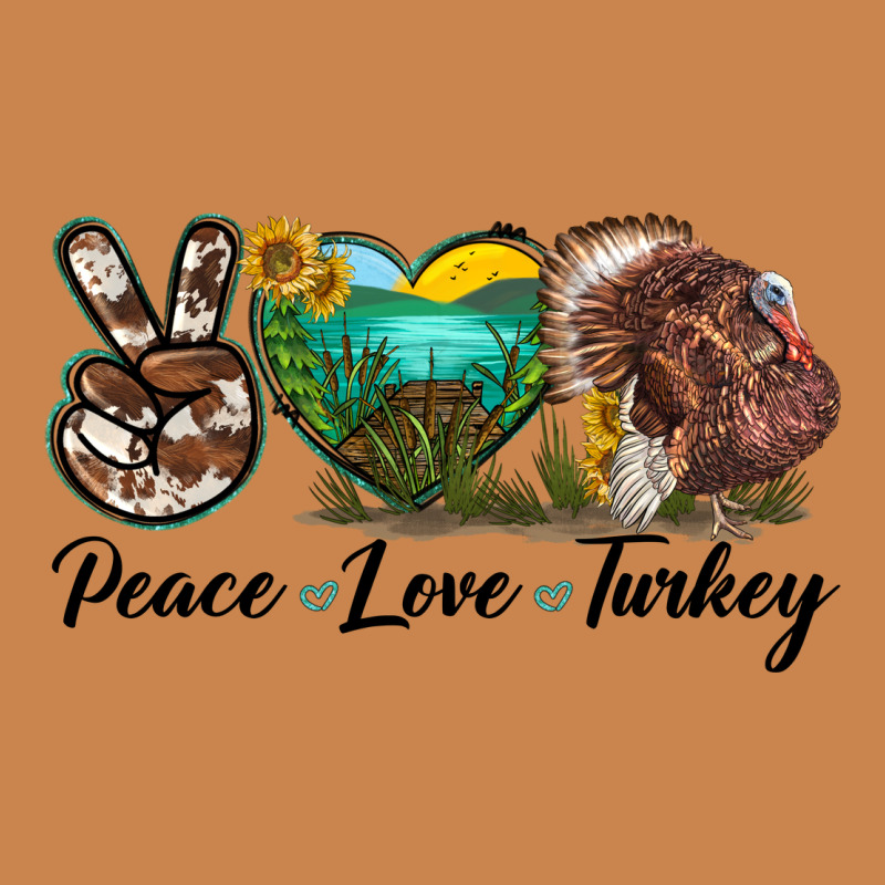 Peace Love Turkey Heavyweight Hoodie by LillyAllenDesigns | Teevron