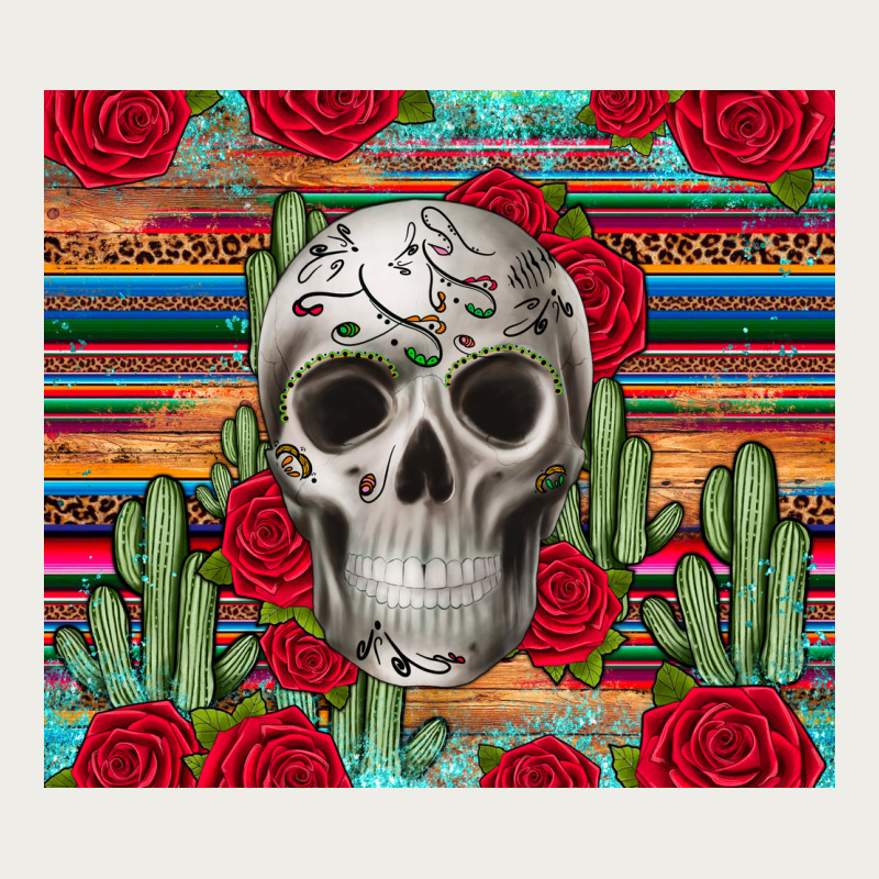 Skull Cactus Zipper Hoodie by JahusDesignShop | Teevron