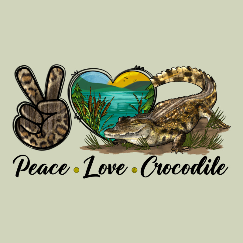 Peace Love Crocodile Heavyweight Hoodie by LillyAllenDesigns | Teevron