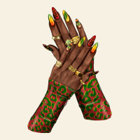 Juneteenth Nail Art With Afro Hand Vintage Tee | Teevron