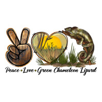 Peace Love Green Chameleon Lizard | Teevron