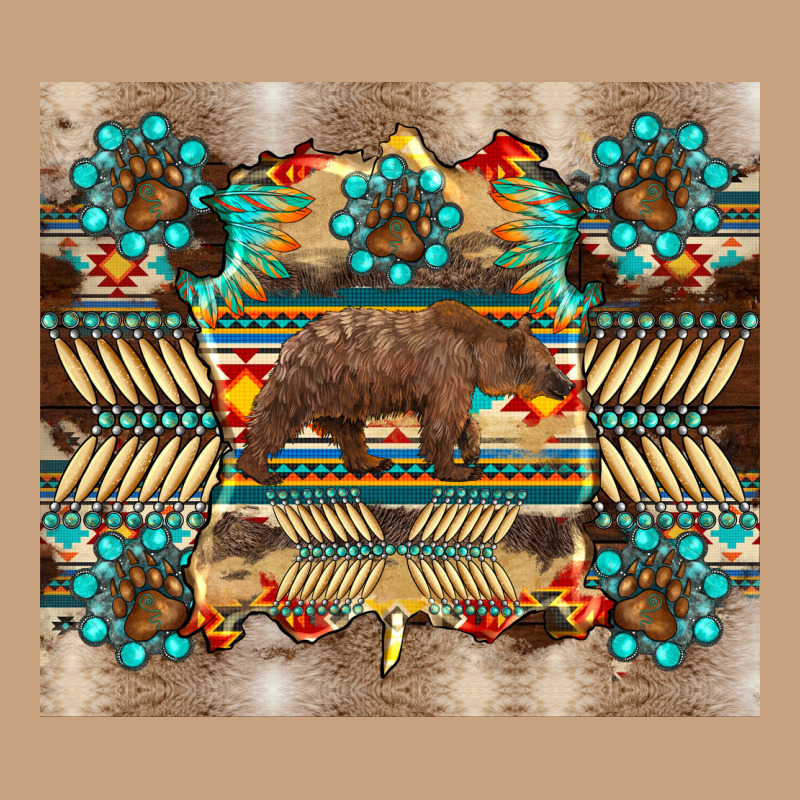 Bear Native Animal  Pelt  Tumbler Vintage Tee by BarkalooDesign | Teevron